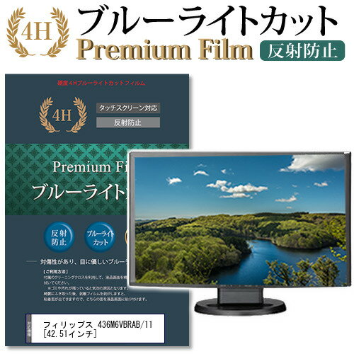 楽天液晶保護フィルムとカバーケース卸＼スーパーSALE 開催中／ フィリップス 436M6VBRAB/11 [42.51インチ] 機種で使える ブルーライトカット 反射防止 液晶保護フィルム メール便送料無料