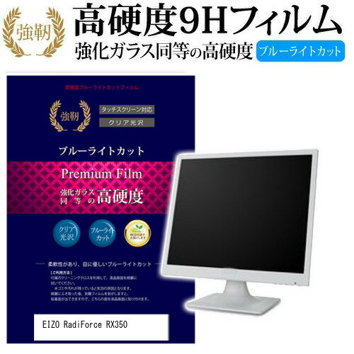 EIZO RadiForce RX350 21.3インチ 機種で使える 強化 ガラスフィルム と 同等の 高硬度9H ブルーライトカット 光沢タイプ 改訂版 液晶保護フィルム メール便送料無料