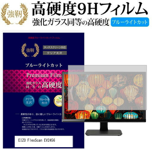 ＼20日はポイント最大5倍 ／ EIZO FlexScan EV2456 24.1インチ 機種で使える 強化 ガラスフィルム と 同等の 高硬度9H ブルーライトカット 光沢タイプ 改訂版 液晶保護フィルム メール便送料無料