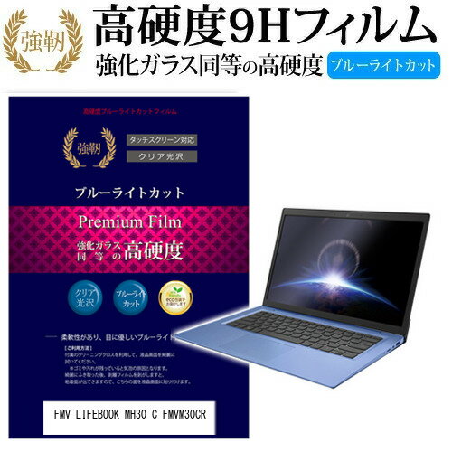 富士通 FMV LIFEBOOK MH30 C FMVM30CR 10.1インチ 機種で使える 強化 ガラスフィルム と 同等の 高硬度9H ブルーライトカット 光沢タイプ 改訂版 液晶保護フィルム メール便送料無料