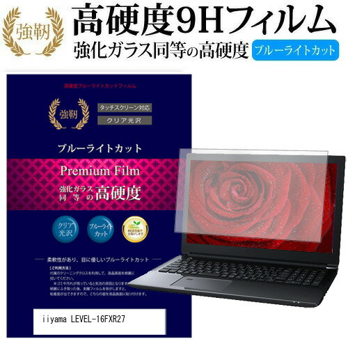 iiyama LEVEL-16FXR27  機種で使える 強化 ガラスフィルム と 同等の 高硬度9H ブルーライトカット 光沢タイプ 改訂版 液晶保護フィルム メール便送料無料