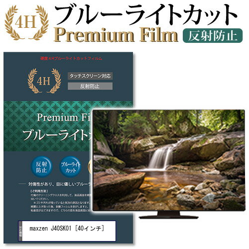 maxzen J40SK01 40インチ 機種で使える ブルーライトカット 液晶TV 保護フィルム メール便送料無料