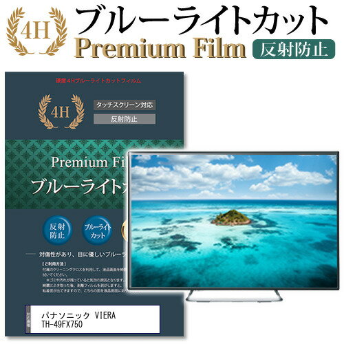 ＼20日はポイント最大5倍!!／ パナソニック VIERA TH-49FX750 機種で使える ブルーライトカット 指紋防止 液晶保護フィルム メール便送料無料