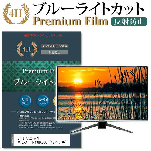 ＼20日はポイント最大5倍!!／ パナソニック VIERA TH-43HX850 [43インチ] 機種で使える ブルーライトカット 液晶TV 保護フィルム メール便送料無料