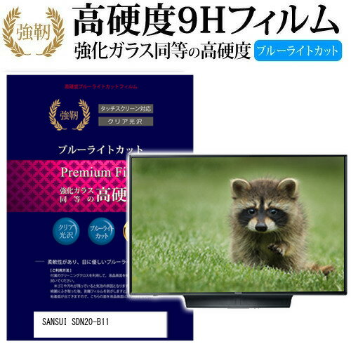 SANSUI SDN20-B11 [20インチ] 機種で使える 強化 ガラスフィルム と 同等の 高硬度9H ブルーライトカット 光沢タイプ 改訂版 液晶TV 保護フィルム メール便送料無料 jgs bgt