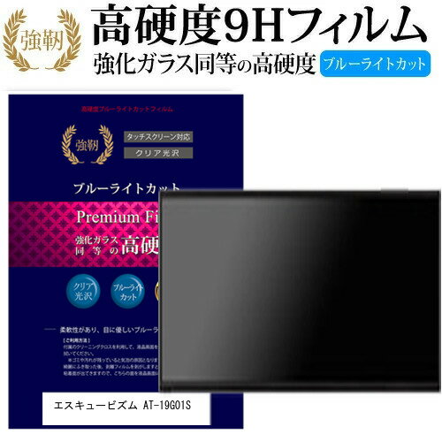 ＼20日はポイント最大5倍 ／ エスキュービズム AT-19G01S 19インチ 機種で使える 強化 ガラスフィルム と 同等の 高硬度9H ブルーライトカット 光沢タイプ 改訂版 液晶TV 保護フィルム メール便送料無料
