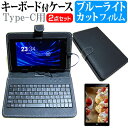 FFF SMART LIFE CONNECTED IRIE FFF-TAB10A4 10.1インチ ブルーライトカット 液晶保護フィルム キーボード機能付ケース Type-C専用 メール便送料無料