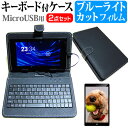 ＼20日は最大ポイント5倍 ／ NEC LAVIE Tab E TE510/BAL PC-TE510BAL 10.1インチ ブルーライトカット 指紋防止 液晶保護フィルム キーボード機能付ケース MicroUSB専用