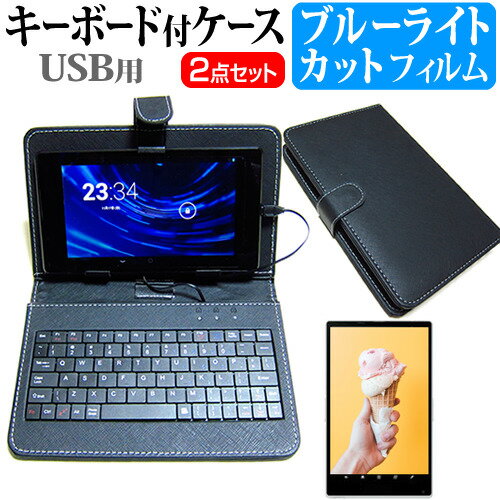 ＼20日はポイント最大5倍 ／ テックウインド CLIDE W10D 10.1インチ 機種で使える ブルーライトカット 指紋防止 液晶保護フィルム と キーボード機能付き タブレットケース USBタイプ セット メール便送料無料