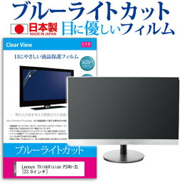 Lenovo ThinkVision P24h-2L [23.8インチ] 保護 フィルム カバー シート ブルーライトカット 反射防止 指紋防止 気泡レス 抗菌 液晶保護フィルム メール便送料無料