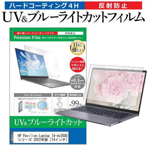 HP Pavilion Laptop 14-dv2000 シリーズ 2022年版 14インチ 保護 フィルム カバー シート ブルーライトカット 反射防止 指紋防止 液晶保護フィルム メール便送料無料