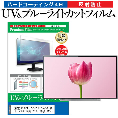 ＼0と5のつく日はP10倍／ 東芝 REGZA 55Z720X 55インチ 液晶 テレビ 保護フィルム ブルーライトカット 55型 反射防止 パネル 画面 モニター 破損 防止