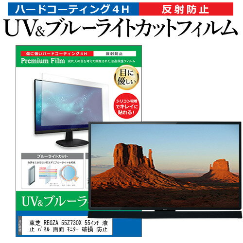 ＼20日はポイント最大5倍!!／ 東芝 REGZA 55Z730X 55インチ 液晶 テレビ 保護フィルム ブルーライトカット 55型 反射防止 パネル 画面 モニター 破損 防止