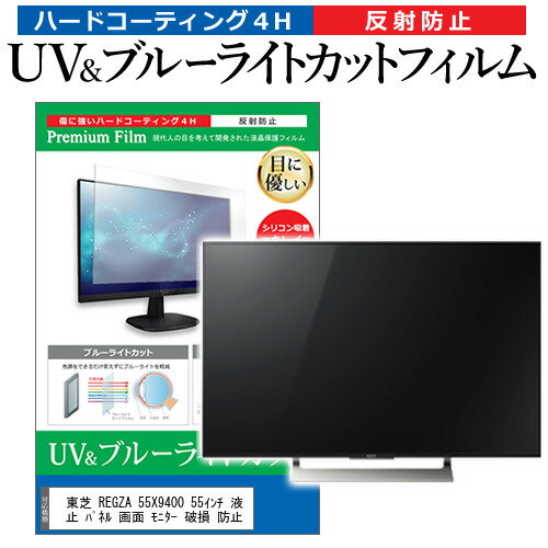 東芝 REGZA 55X9400 55インチ 液晶 テレビ 保護フィルム ブルーライトカット 55型 反射防止 パネル 画面 モニター 破損 防止