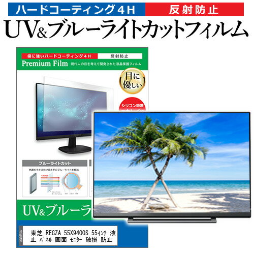 東芝 REGZA 55X9400S 55インチ 液晶 テレビ 保護フィルム ブルーライトカット 55型 反射防止 パネル 画面 モニター 破損 防止