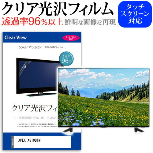 APEX AS19BTM [19インチ] 保護 フィルム カバー シート クリア光沢 テレビ用 液晶保護フィルム メール便送料無料 jgs bgt 互換品