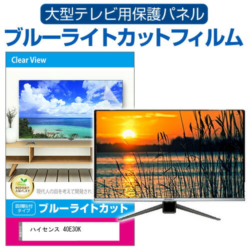 ＼0と5のつく日はP10倍／ ハイセンス 40E30K [40インチ] 液晶テレビ保護パネル 50型 ブルーライトカット テレビ保護パネル 50インチ 保護 フィルム 画面 モニター 破損 防止 有機ELテレビ UV 保護 テレビガード 薄型 カバー メール便送料無料