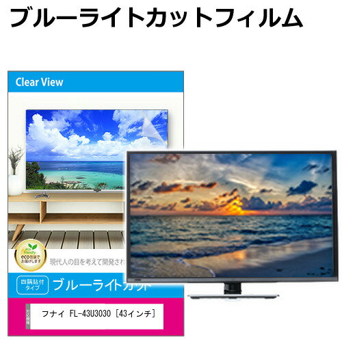 フナイ FL-43U3030 [43インチ] 液晶テレビ保護パネル 43型 ブルーライトカット テレ ...