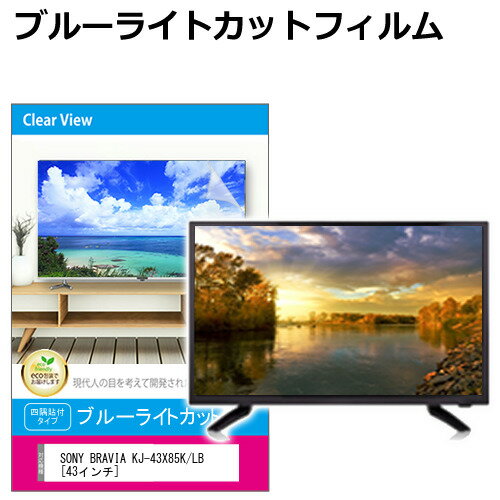 楽天液晶保護フィルムとカバーケース卸＼15日はポイント10倍!!／ SONY BRAVIA KJ-43X85K/LB [43インチ] 液晶テレビ保護パネル 50型 ブルーライトカット テレビ保護パネル 50インチ 保護 フィルム 画面 モニター 破損 防止 有機ELテレビ UV 保護 テレビガード 薄型 カバー メール便送料無料