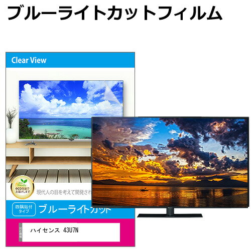 ハイセンス 43U7N [43インチ] 液晶テレビ保護パネル 43型 ブルーライトカット テレビ保護パネル 43インチ 保護 フィルム 画面 モニター 破損 防止 有機ELテレビ UV 保護 テレビガード 薄型 カバー メール便送料無料 jgs bgt