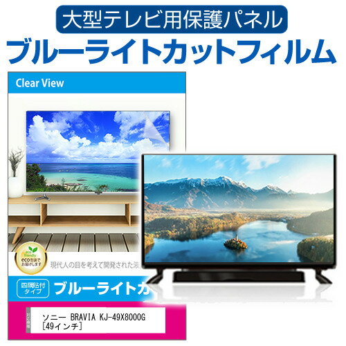 楽天液晶保護フィルムとカバーケース卸SONY BRAVIA KJ-49X8000G [49インチ] 液晶テレビ保護パネル 49型 ブルーライトカット テレビ保護パネル 49インチ 保護 フィルム 画面 モニター 破損 防止 有機ELテレビ UV 保護 テレビガード 薄型 カバー