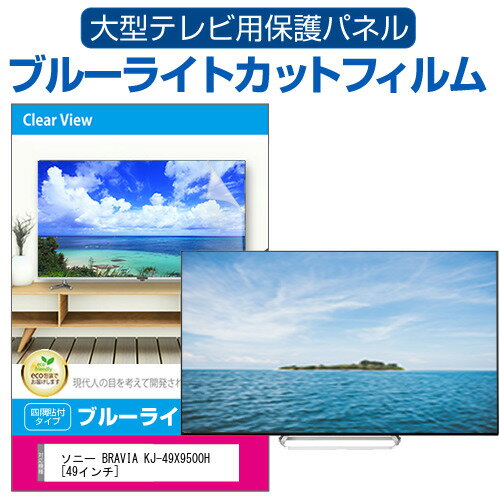 SONY BRAVIA KJ-49X9500H 49インチ 液晶テレビ保護パネル 49型 ブルーライトカット テレビ保護パネル 49インチ 保護 フィルム 画面 モニター 破損 防止 有機ELテレビ UV 保護 テレビガード 薄型 カバー