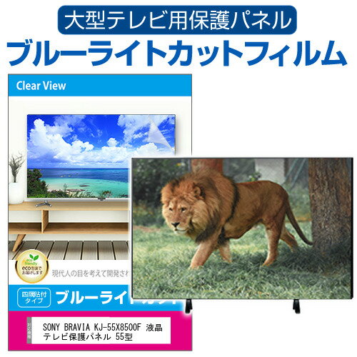 楽天液晶保護フィルムとカバーケース卸SONY BRAVIA KJ-55X8500F 液晶テレビ保護パネル 55型 ブルーライトカット テレビ保護パネル 55インチ 保護 フィルム 画面 モニター 破損 防止 有機ELテレビ UV 保護 テレビガード 薄型 カバー