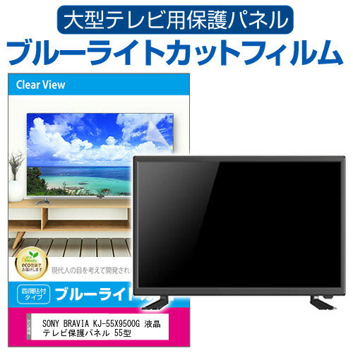 SONY BRAVIA KJ-55X9500G 液晶テレビ保護パネル 55型 ブルーライトカット テレビ保護パネル 55インチ 保護 フィルム 画面 モニター 破損 防止 有機ELテレビ UV 保護 テレビガード 薄型 カバー