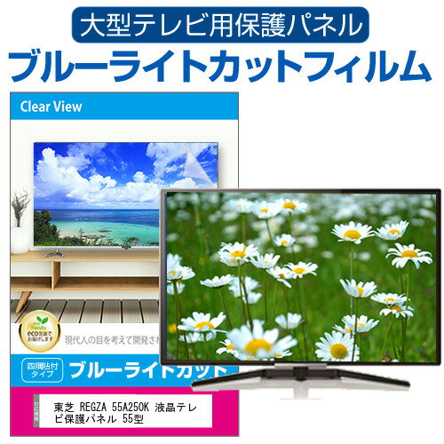 東芝 REGZA 55A250K 液晶テレビ保護パネル 55型 ブルーライトカット テレビ保護パネル 55インチ 保護 フィルム 画面 モニター 破損 防止 有機ELテレビ UV 保護 テレビガード 薄型 カバー