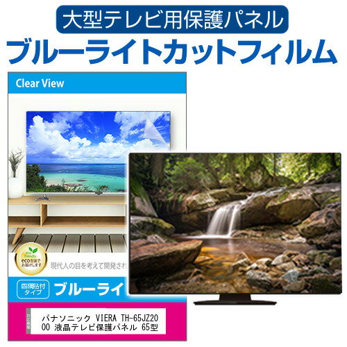 パナソニック VIERA TH-65JZ2000 液晶テレビ保護パネル 65型 ブルーライトカット テレビ保護パネル 65インチ 保護 フィルム 画面 モニター 破損 防止 有機ELテレビ UV 保護 テレビガード 薄型 カバー