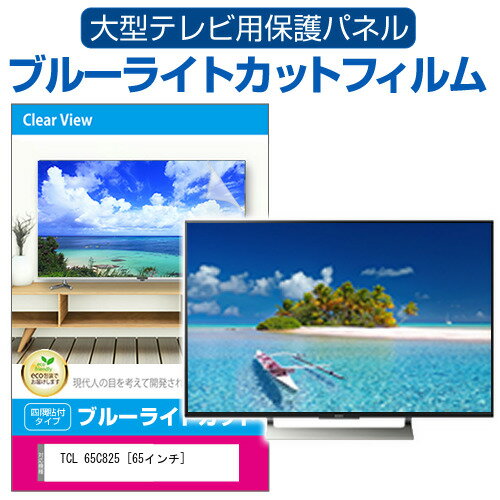 TCL 65C825 65インチ 液晶テレビ保護パネル 65型 ブルーライトカット テレビ保護パネル 65インチ 保護 フィルム 画面 モニター 破損 防止 有機ELテレビ UV 保護 テレビガード 薄型 カバー メール便送料無料