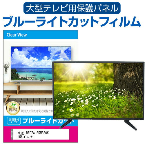 東芝 REGZA 65M550K 65インチ 液晶テレビ保護パネル 65型 ブルーライトカット テレビ保護パネル 65インチ 保護 フィルム 画面 モニター 破損 防止 有機ELテレビ UV 保護 テレビガード 薄型 カバー メール便送料無料