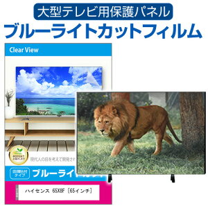 ハイセンス 65X8F [65インチ] 液晶テレビ保護パネル 65型 ブルーライトカット テレビ保護パネル 65インチ 保護 フィルム 画面 モニター 破損 防止 有機ELテレビ UV 保護 テレビガード 薄型 カバー メール便送料無料