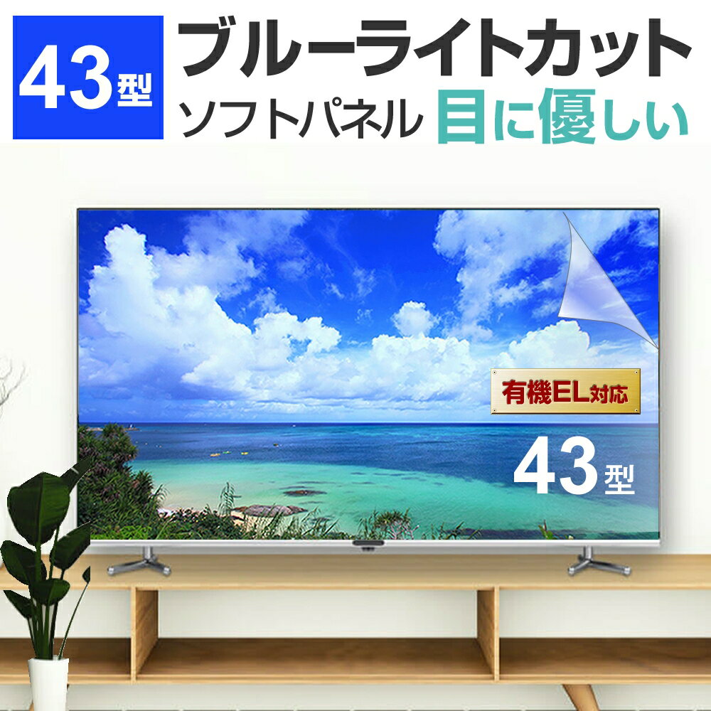 液晶テレビ保護パネル 43型 ブルー