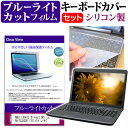 NEC LAVIE Direct NS (e) PC-GN17CJU26 15.6インチ ブルーライトカット 指紋防止 液晶保護フィルム と キーボードカバー セット 保護フィルム キーボード保護 メール便送料無料