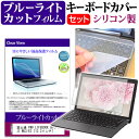 富士通 FMV LIFEBOOK UHシリーズ WU3/E2 13.3インチ 機種で使える ブルーライトカット 指紋防止 液晶保護フィルム と キーボードカバー セット メール便送料無料