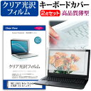 NEC LAVIE Note Standard NS100/N2W [15.6インチ] 機種で使える 透過率96％ クリア光沢 液晶保護フィルム と キーボードカバー セット メール便送料無料