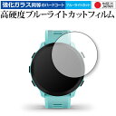 GARMIN ForeAthlete 55 専用 強化ガラス と 同等の 高硬度9H ブルーライトカット クリア光沢 保護フィルム メール便送料無料 jgs b...