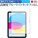 Apple iPad 第 10 世代・2022 年発売モデル [ 画面用 ] 保護 フィルム 強化ガラス と 同等の 高硬度9H ブルーライトカット クリア光沢 メール便送料無料