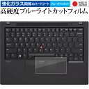 Lenovo ThinkPad P14s Gen 4 [ クリックパッド用 ] 保護 フィルム 強化ガラス と 同等の 高硬度9H ブルーライトカット クリア光沢 メール便送料無料