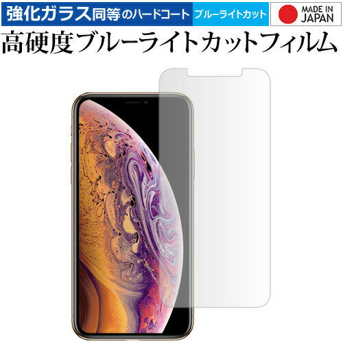 apple iPhone XS 専用 強化 ガラスフィルム と 同等の 高硬度9H ブルーライトカット クリア光沢 液晶保護フィルム メール便送料無料