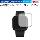 Fitbit Versa 2 専用 強化ガラス と 同等の 高硬度9H ブルーライトカット クリア光沢 液晶保護フィルム メール便送料無料