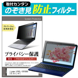 iiyama LEVEL-15FX080 [15.6インチ] のぞき見防止 プライバシーフィルター 薄型 覗き見防止 液晶保護 反射防止 キズ防止 やわらか メール便送料無料