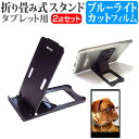 NEC LAVIE Tab E TE508/BAW PC-TE508BAW 8インチ 折り畳み式 タブレットスタンド 黒 と ブルーライトカット 液晶保護フィルム セット スタンド 保護フィルム 折畳 メール便送料無料