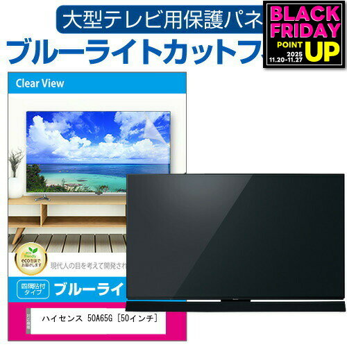 ハイセンス 50A65G [50インチ] 液晶テレビ保護パネル 50型 ブルーライトカット テレビ保護パネル 50インチ 保護 フィルム 画面 モニター 破損 防止 有機ELテレビ UV 保護 テレビガード 薄型 カバー メール便送料無料 jgs bgt 互換品