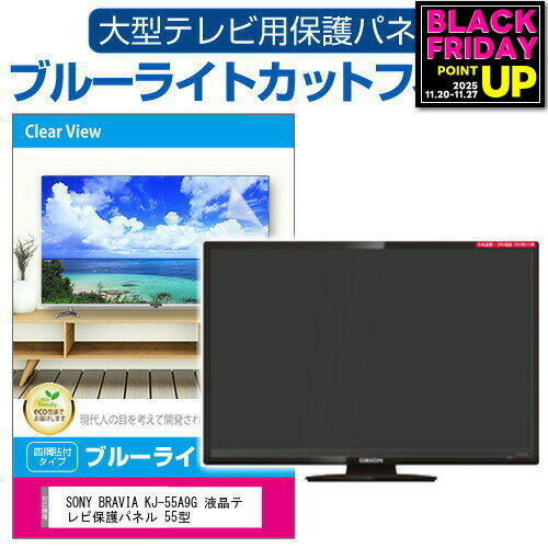 SONY BRAVIA KJ-55A9G 液晶テレビ保護パネル 55型 ブルーライトカット テレビ保護パネル 55インチ 保護 フィルム 画面 モニター 破損 防止 有機ELテレビ UV 保護 テレビガード 薄型 カバー jgs bgt 互換品 有償交換保証付き