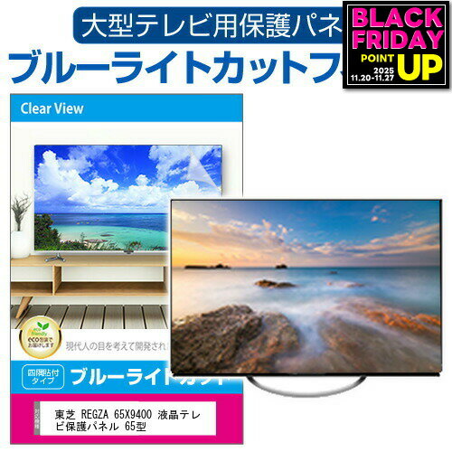 東芝 REGZA 65X9400 液晶テレビ保護パネル 65型 ブルーライトカット テレビ保護パネル 65インチ 保護 フィルム 画面 モニター 破損 防止 有機ELテレビ UV 保護 テレビガード 薄型 カバー jgs bgt 互換品 有償交換保証付き