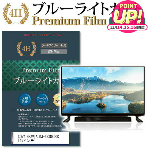 SONY BRAVIA KJ-43X8500C [43インチ] 機種で使える ブルーライトカット 液晶TV 保護フィルム メール便送料無料 jgs bgt 互換品 有償交換保証付き