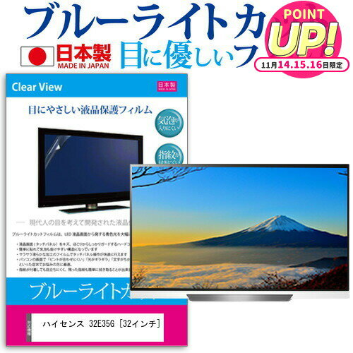 ハイセンス 32E35G [32インチ] 保護 フィルム カバー シート ブルーライトカット 反射防止 指紋防止 気泡レス 抗菌 テレビ用 液晶保護フィルム メール便送料無料 jgs bgt 互換品