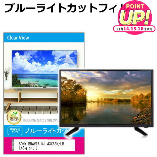 SONY BRAVIA KJ-43X85K/LB [43インチ] 液晶テレビ保護パネル 43型 ブルーライトカット テレビ保護パネル 43インチ 保護 フィルム 画面 モニター 破損 防止 有機ELテレビ UV 保護 テレビガード 薄型 カバー メール便送料無料 jgs bgt 互換品